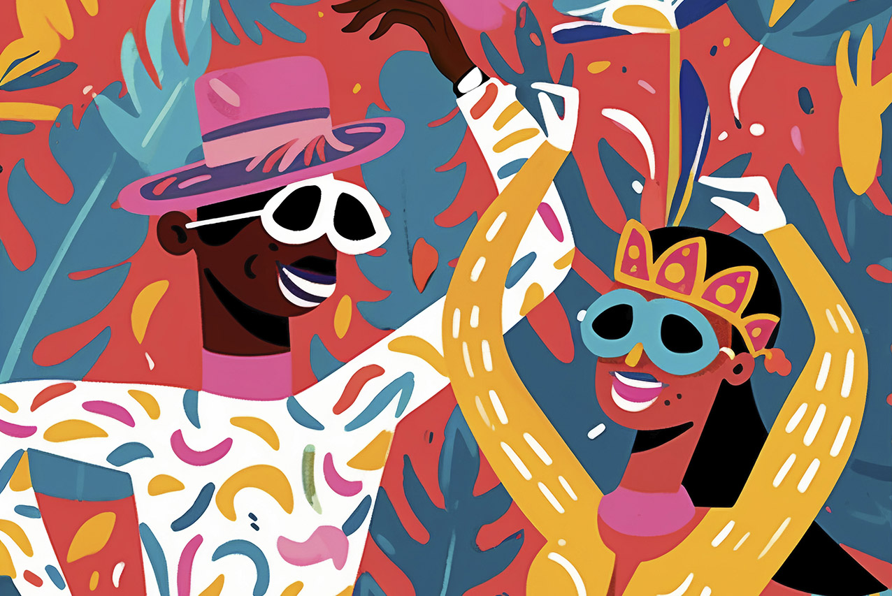 Le carnaval de Guadeloupe se déroule sur deux mois environ, du 1er dimanche de janvier (Épiphanie) au mercredi des Cendres